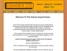 Tablet Screenshot of cohoescarpetcenter.com